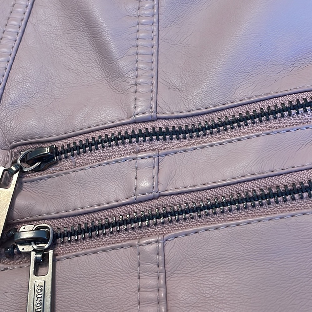 JouJou Vegan Leather Cabaret Moto Jacket Size S - Picture 3 of 6
